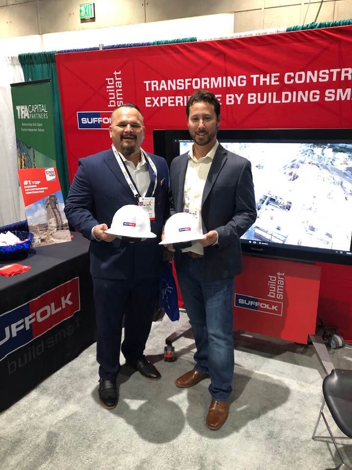 Gordon Glover, Suffolk Construction, with Randy Anoatubby